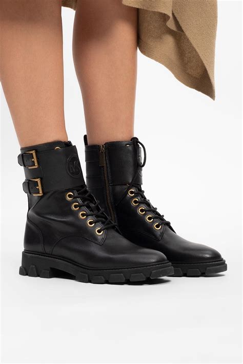 michael kors ridley combat boot|michael kors leather sole boots.